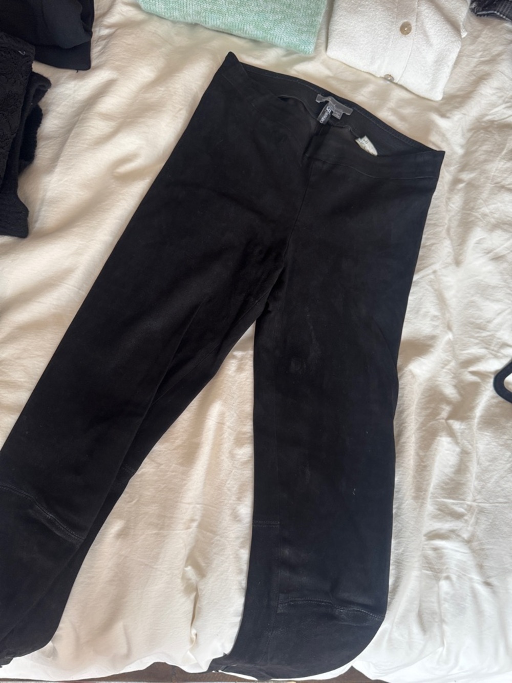 Vince Black XS Stretch Suede Leggings - Picture 3 of 3